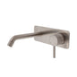 AXLE Basin/Bath Wall Mixer with 160mm Outlet Soft Square Plate Brushed Nickel