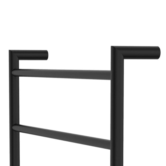KAYA Round Heated Towel 60120 Matte Black (9 Bars) 600x1200x100mm