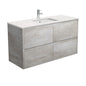 SARAH BIANCO MARBLE AMATO 1200 INDUSTRIAL Vanity Wall Hung 1TH