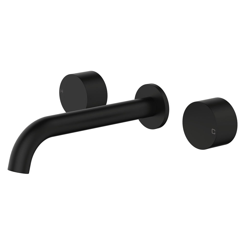 KAYA Wall Basin/Bath Tap Set Matte Black