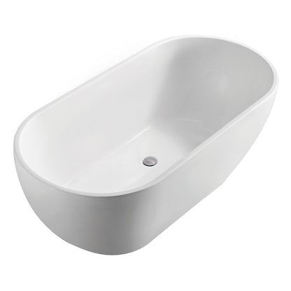 Koko Matte White Freestanding Acrylic Bath, 1500mm