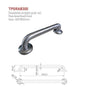 MOBI DISABLED STRAIGHT GRAB RAIL S/S FINISH 30CM LONG