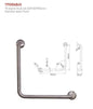 450 x 450mm 90 Degree Grab Rail