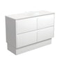 REBA Semi Inset BIANCO AMATO 1200 Satin White Vanity On Kick NTH