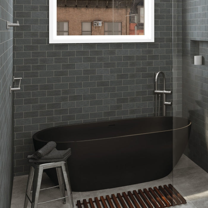 SANSA Single Towel Rail 900mm Gun Metal