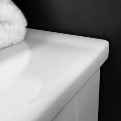 Rotondo Amato 900 Scandi Oak Wall-Hung Vanity, Satin White Panels