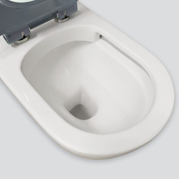 Stella Care Back-to-Wall Toilet Suite, Grey Seat