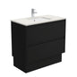 SARAH ROMAN SAND AMATO 900 Satin Black Vanity On Kick 1TH