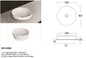 JESS Half Insert Basin in Matte White Finish