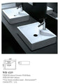 TRESOR Above Counter Basin **Glazed Back** **Use 32mm with Overflow Waste** Capacity: 2.2L