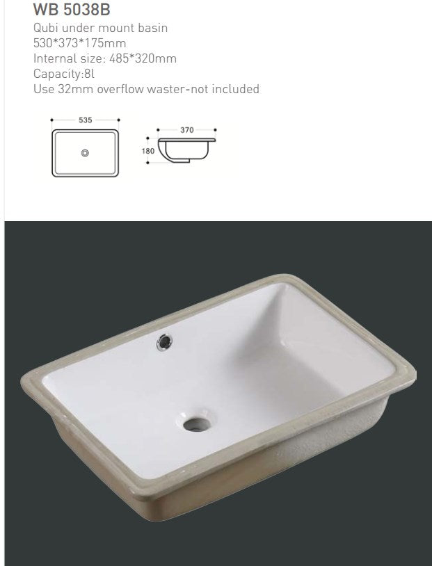 QUBI Under Counter Basin