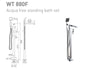 ACQUA Free Standing Bath Mixer in Chrome