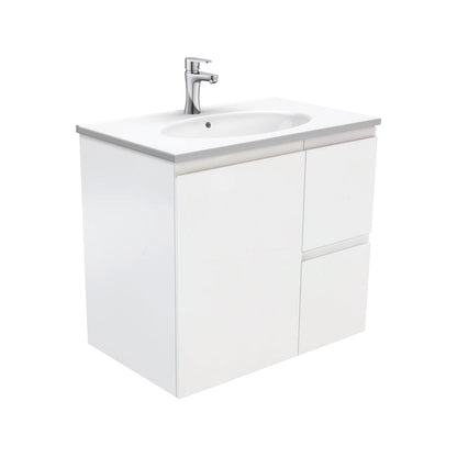Rotondo Fingerpull Satin White 750 Wall-Hung Vanity