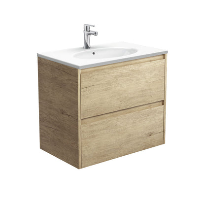 ROTONDO AMATO 750 SCANDI OAK Vanity Wall Hung 1TH