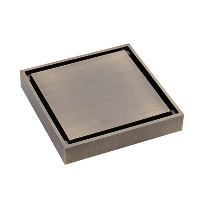 FLOOR WASTE 100mm Square Tile 2-in-1 88mm outlet Antique Brass