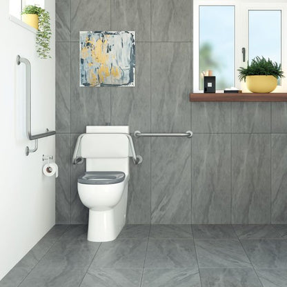 Stella Care Back-to-Wall Toilet Suite, Grey Seat