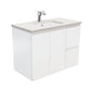 Sarah Roman Sand Undermount 900 Fingerpull Satin White Wall-Hung Vanity