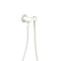 Universal Hand Shower Bracket & Hose, Round Plate, Matte White