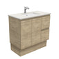 SARAH Roman Sand 900 + EDGE Scandi Oak Vanity on Kickboard
