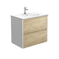ROTONDO AMATO 750 SCANDI OAK Vanity with Matte White Panels Wall Hung 1TH