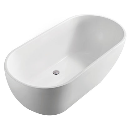 KOKO Matte White 1680 Freestanding Acrylic Bath 1680 x 750 x 580mm