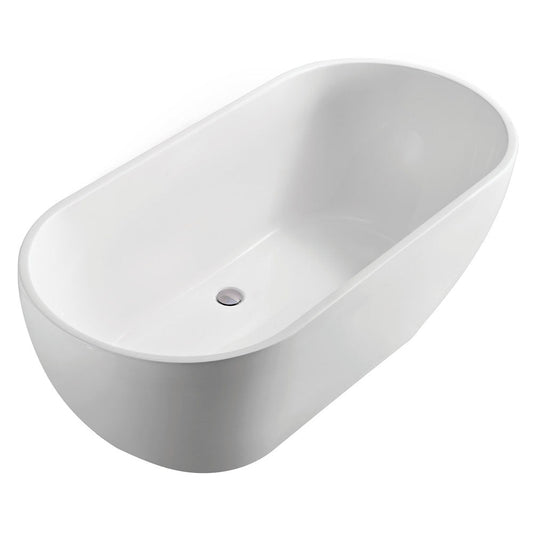KOKO Matte White 1680 Freestanding Acrylic Bath 1680 x 750 x 580mm