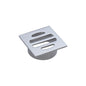 Square Floor Waste Round Grate 50mm Chrome