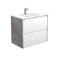 VANESSA AMATO 750 Matte White White Vanity with INDUSTRIAL Panels Wall Hung 1TH