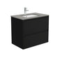 SARAH DOVE GREY AMATO 750 Satin Black Vanity Wall Hung 1TH