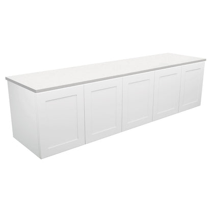 MILA SHAKER 1800 Cabinet Wall Hung Satin White 1780 x 455 x 450mm