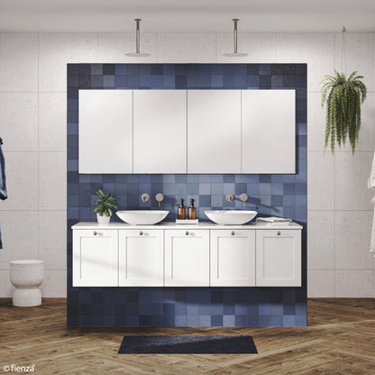 MILA SHAKER 1800 Cabinet Wall Hung Satin White 1780 x 455 x 450mm