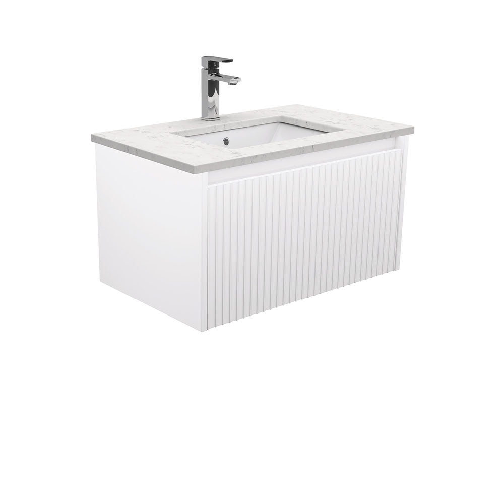 Sarah Bianco Marble Undermount 750 Alina Satin White Wall-Hung Vanity