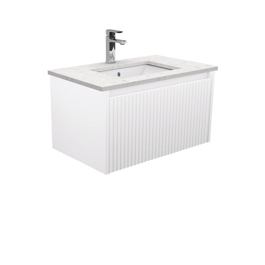 Sarah Bianco Marble Undermount 750 Alina Satin White Wall-Hung Vanity