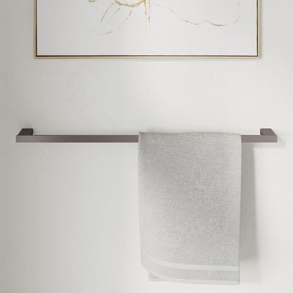 Tono Single Towel Rail, 610 mm, Gun Metal