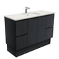 SARAH ROMAN SAND 1200 Fingerpull Matte Black Cab on Kick 1TH