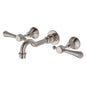 LILLIAN Lever Wall Bath/Basin Set Brushed Nickel