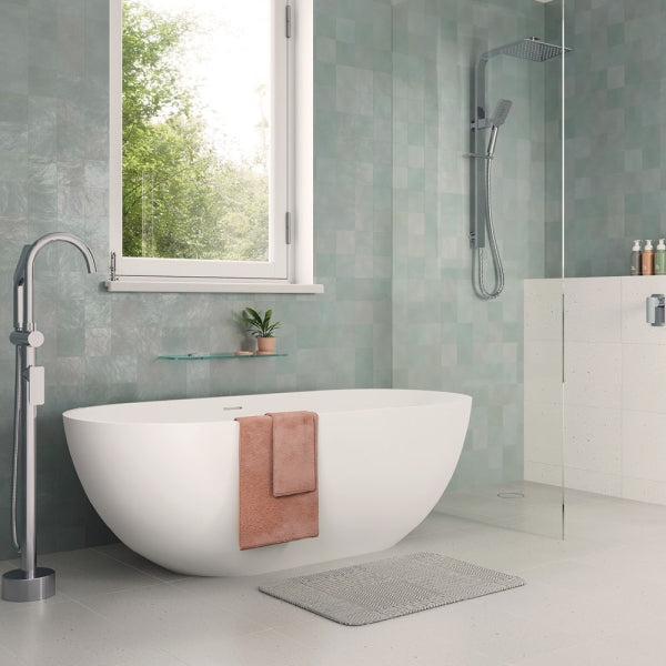 Nero Cast Stone Solid Surface Bath, 1780mm