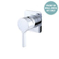 SANSA Wall Mixer Dress Kit Chrome Soft Square Plate