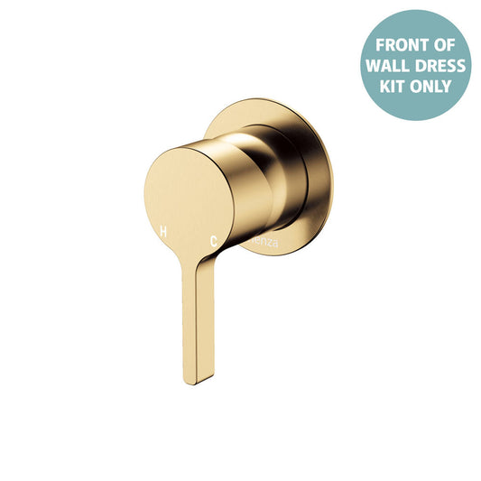Sansa Wall Mixer Dress Kit, Small Round Plate, Urban Brass