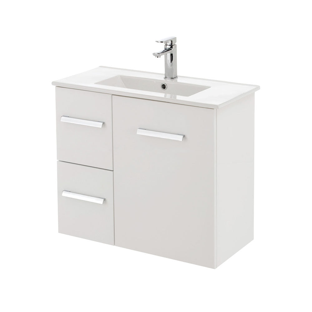 Delgado Slim 750 Wall-Hung Vanity, Left Drawers