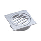 Square Floor Waste Round 80mm Chrome