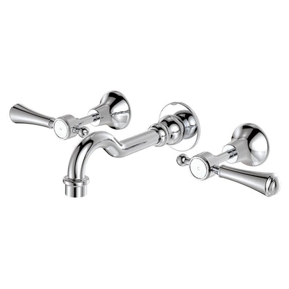 LILLIAN Lever Wall Bath/Basin Set Chrome