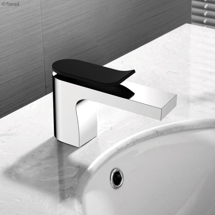 LINCOLN Basin Mixer Chrome and Black Handle