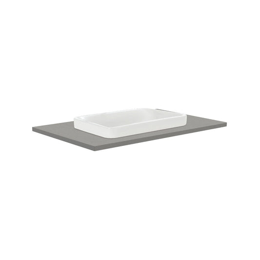 SARAH Semi Inset DOVE GREY 750mm Basin Top Only 1TH
