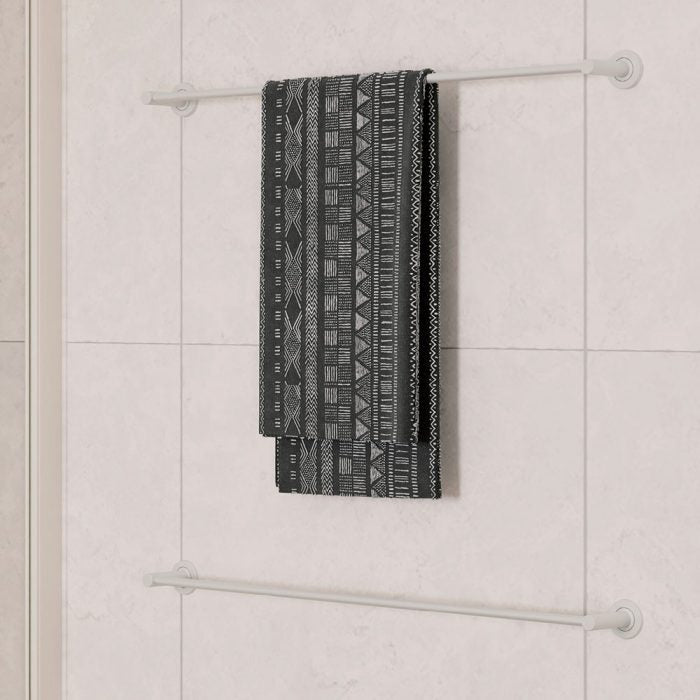 Kaya Single Towel Rail, 900mm, Matte White