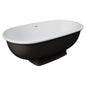 WASHINGTON Matte Black Stone Bath 1560 x 810 x 545 mm with Overflow