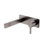 SANSA Basin Wall Mixer Set Gun Metal Soft Square Plate