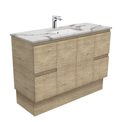 SARAH CALACATTA MARBLE 1200 EDGE SCANDI OAK Cab on Kick 1TH