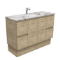 SARAH CALACATTA MARBLE 1200 EDGE SCANDI OAK Cab on Kick 1TH