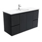 ROTONDO Ceramic 1200 Fingerpull Matte Black Wall Hung Cab 1TH